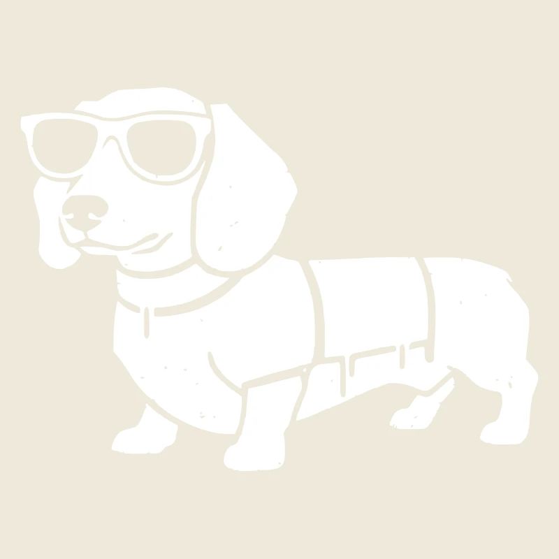 Dackel Hund Sonnenbrille Gehend Vektor