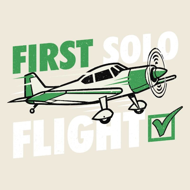 Erster Solo-Flugpilot Humor Aviation Student