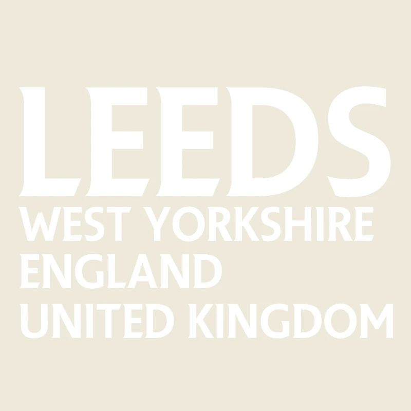 Leeds – England Liedtextdesign