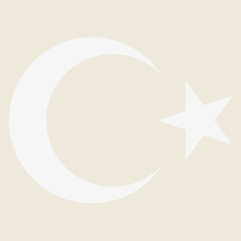 Turkey Flag Crescent Moon Star (Türkiye Bayrak / W)