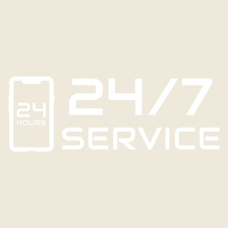 24/7 Service-Telefon-Logo-Symbol
