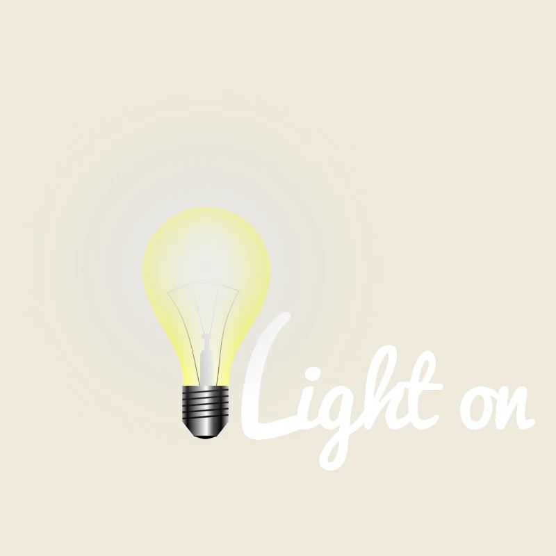 Light on light bulb