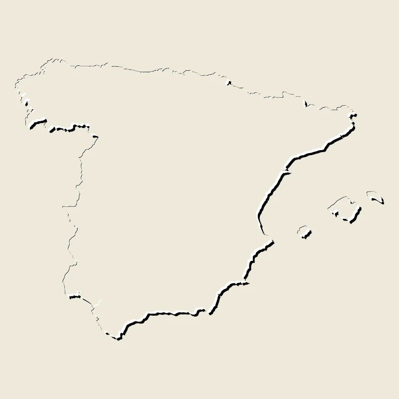 Espagne | Carte | Ombre