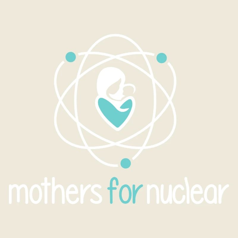 Logo »Mothers for Nuclear« (hell)