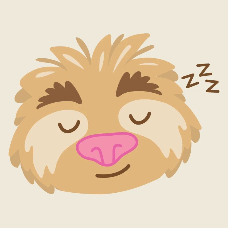 Visage de paresseux endormi super mignon