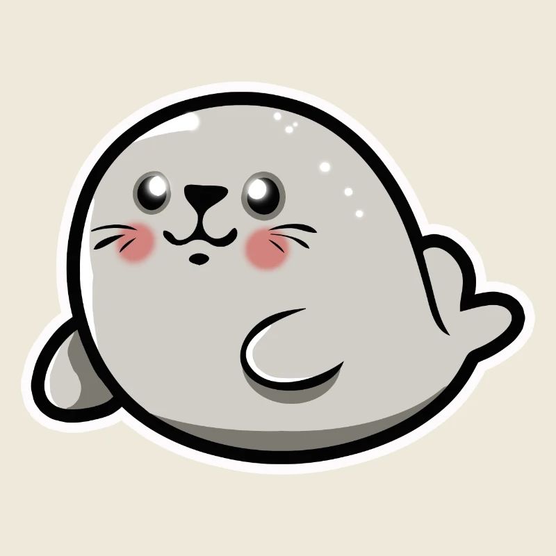 Bébé phoque chibi kawaii