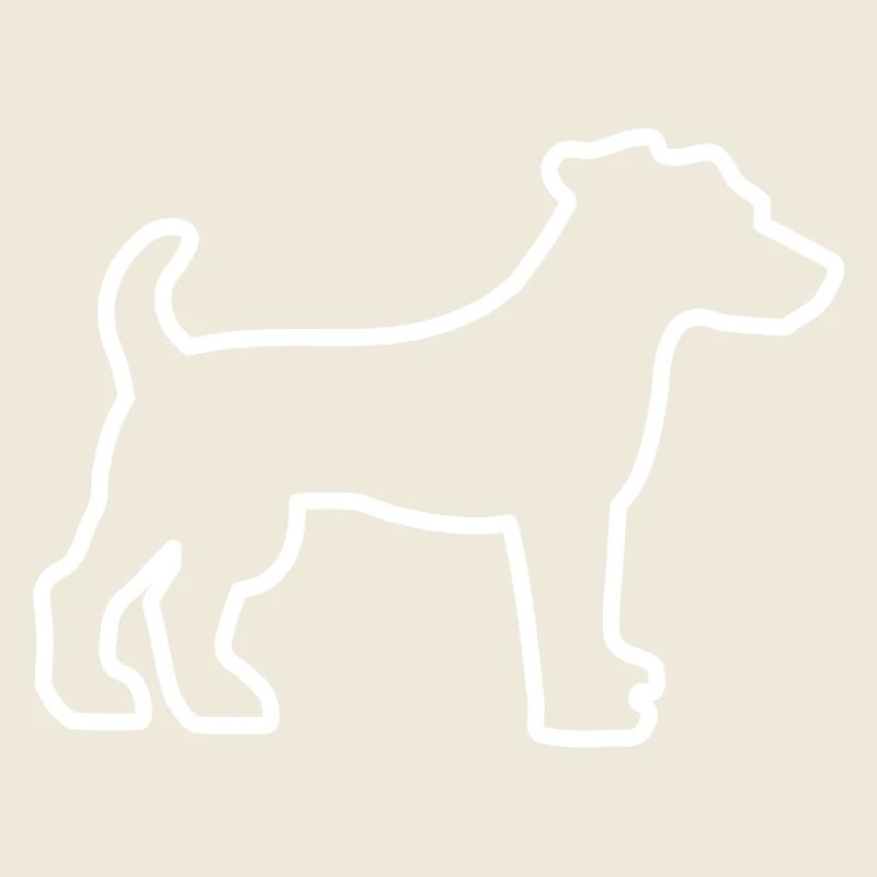Jack Russell Terrier - Contour blanc