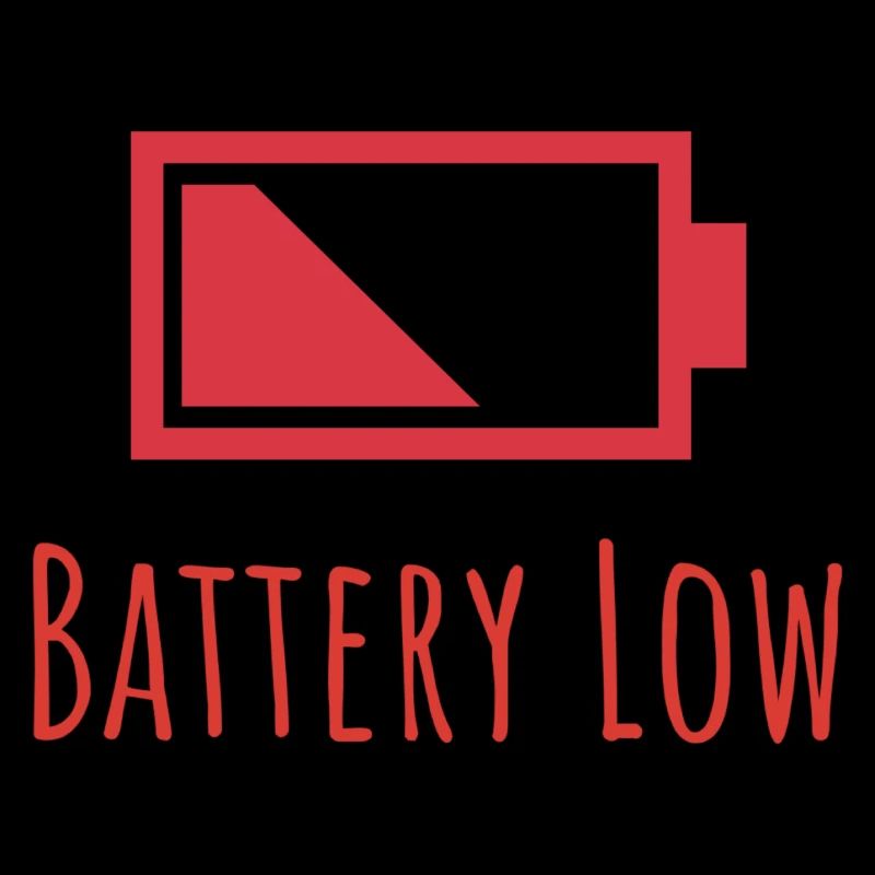 Battery Low Icon and Text