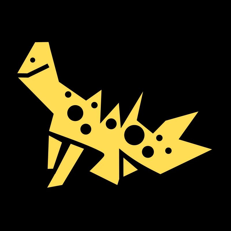 Dessin dragon deux couleurs avec des points