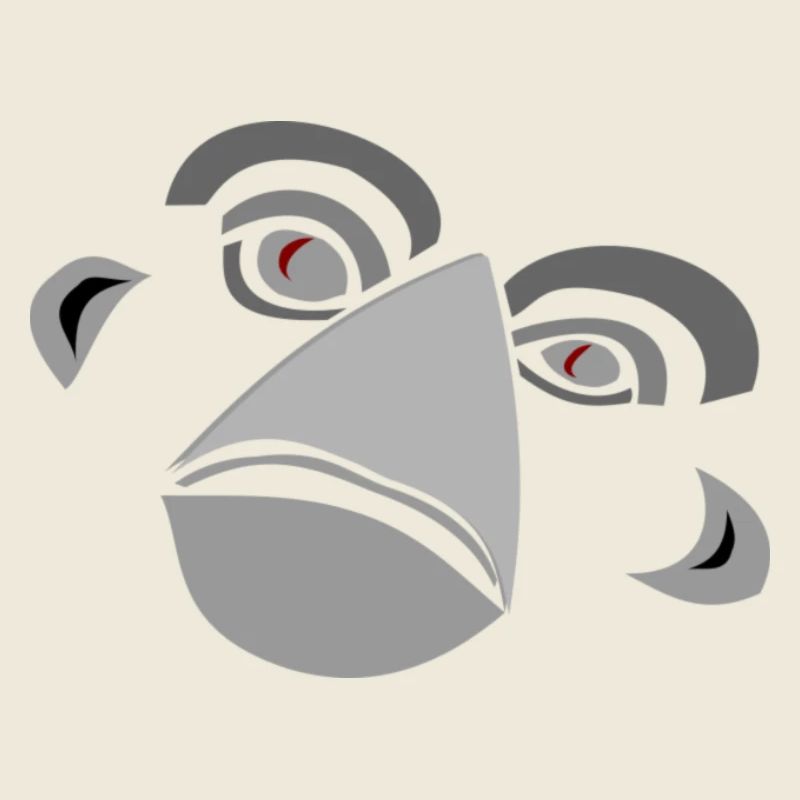 Smart, thoughtful and possibly concerned monkey face