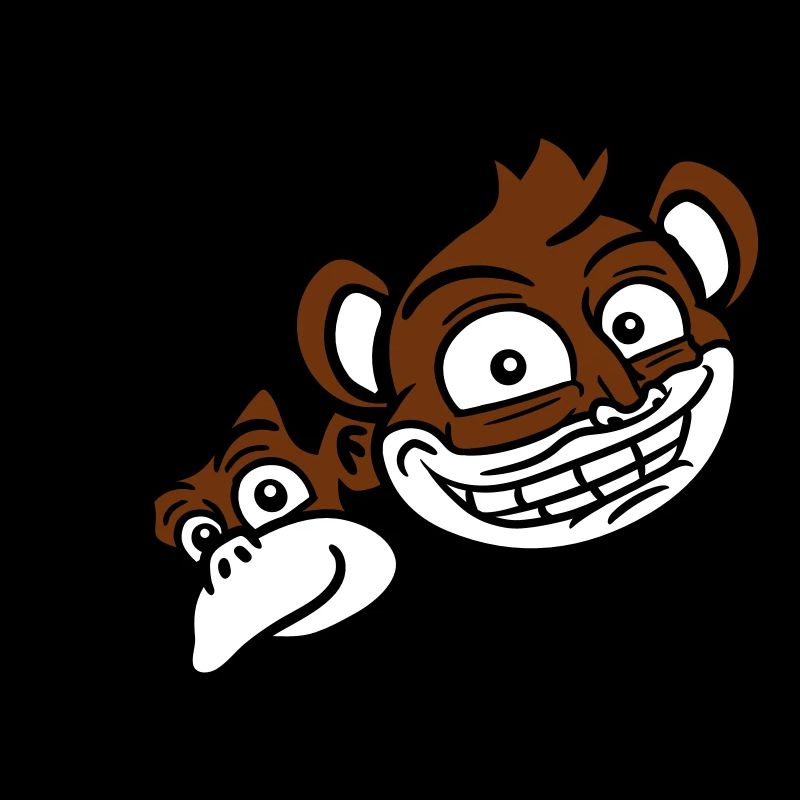 2 Funny Monkey Faces Two Friends Crew Team