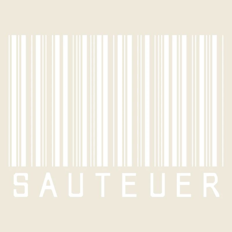 Strichcode "SAUTEUER" weiß