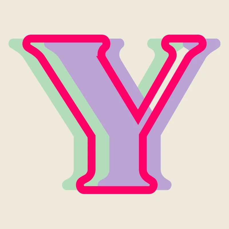 Multicoloured letter y