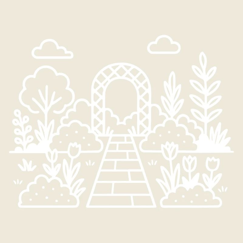 Logo de pépinière de jardin