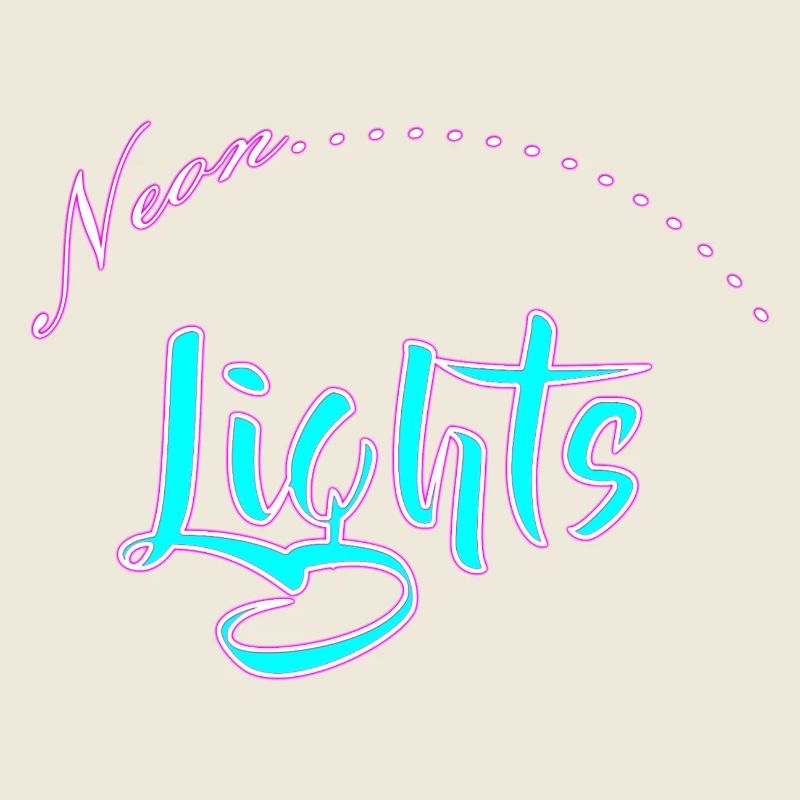 Neon Lights Schriftzug