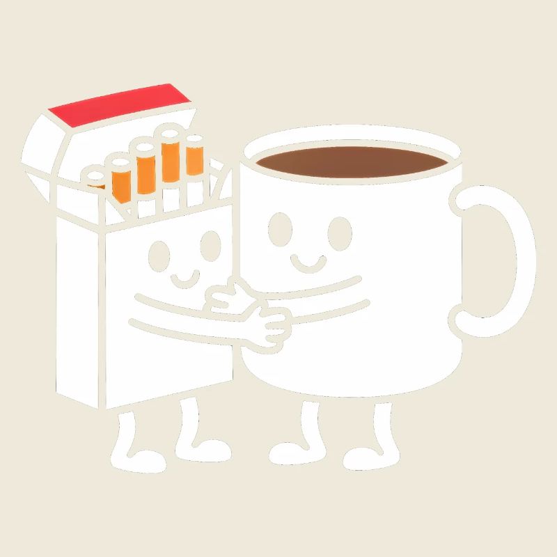 Café et cigarettes - Funny Balkan Breakfast T-