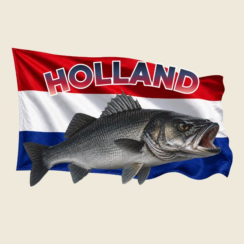 Pêche au bar de mer en Hollande - Conception de la pêche côtière