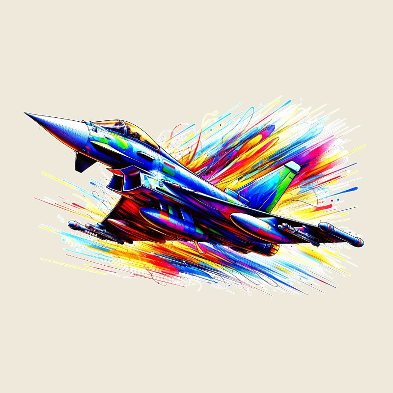 Avion de chasse / Eurofighter - Color Splash
