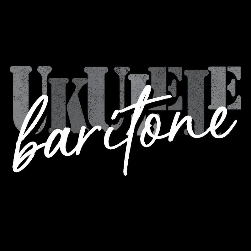 Baritone ukulele black white