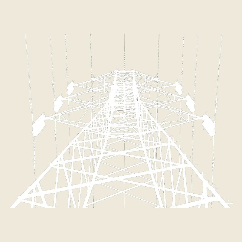 Poteau électrique blanc