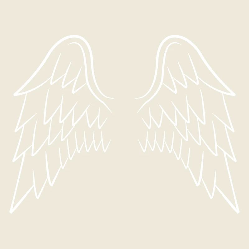 Angel's joining wing white