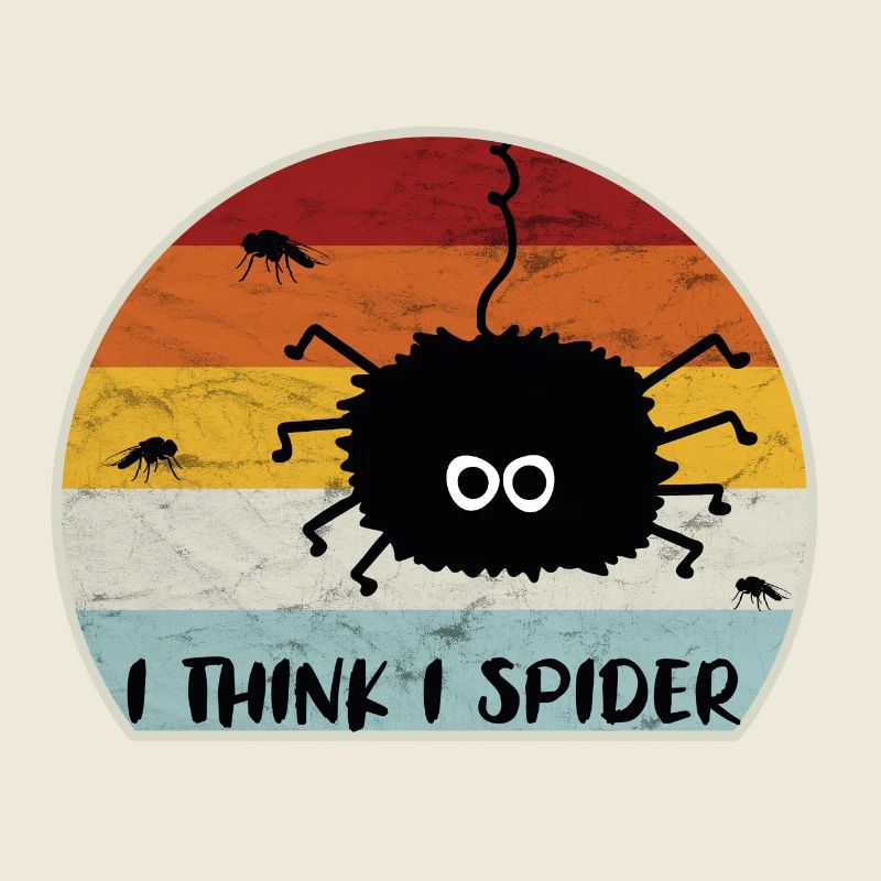 I Think I Spider Retro Ich Glaub Ich Spinne Fliege