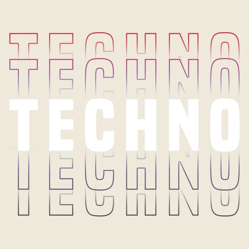 Futuristisches Techno-Design mit Neonfarben