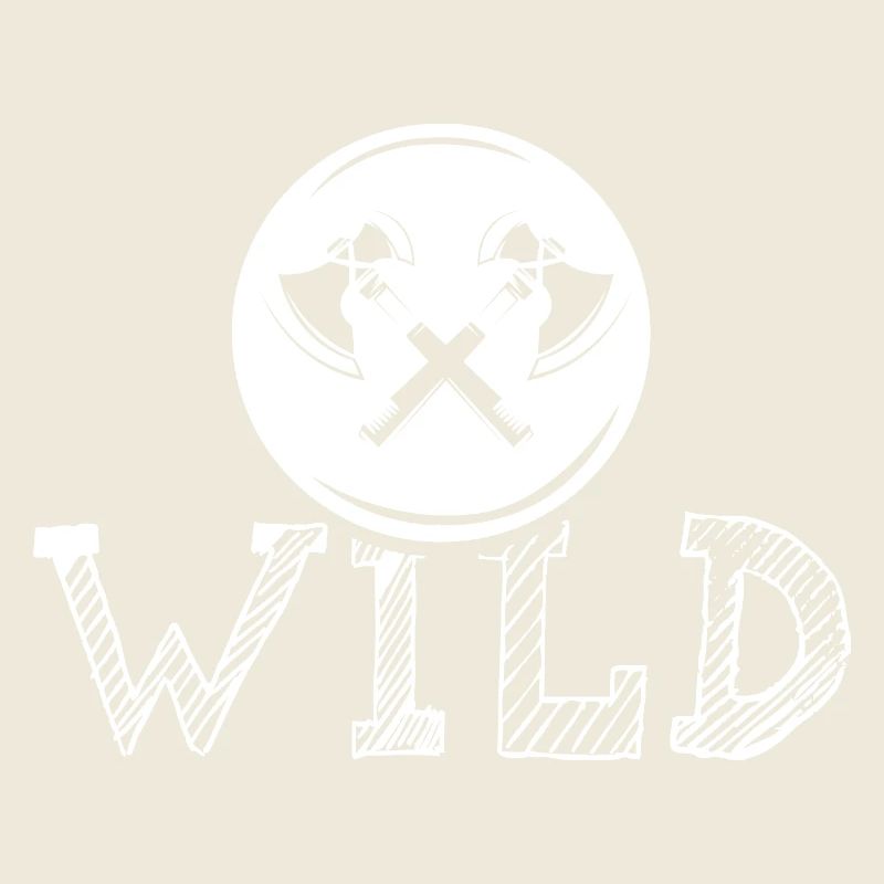 wild Wildnis Viking Wikinger Axt Illustration Logo