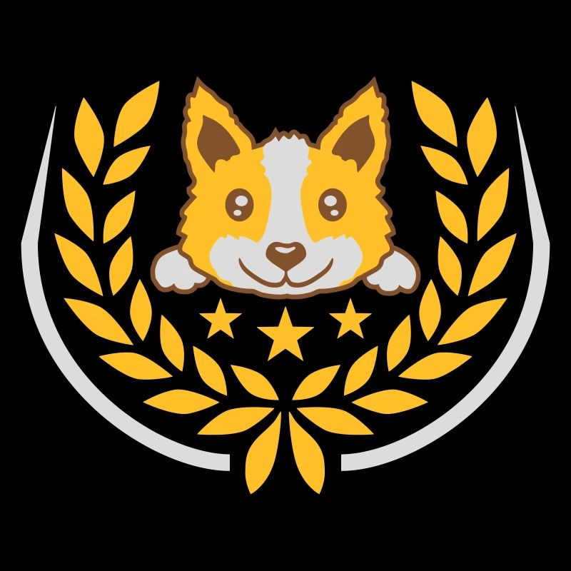 Lorbeerkranz süßer Hund Design