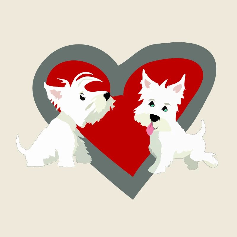 Saint-Valentin aimant les chiens