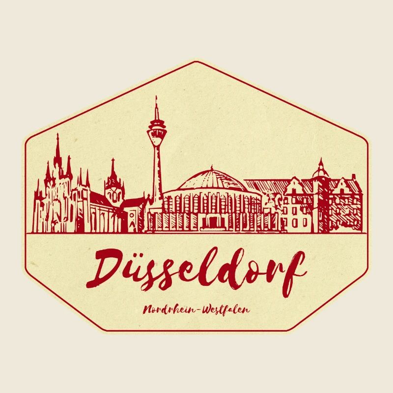 Düsseldorf Skyline Badge