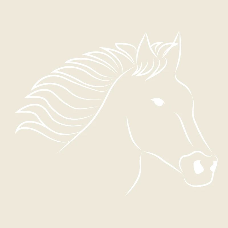 Pferd Pferdekopf weiß