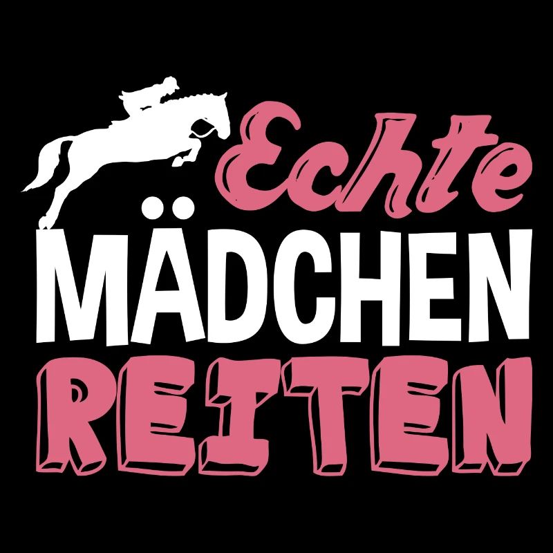 Echte Mädchen reiten