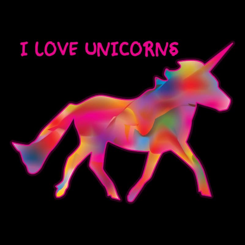 Ich liebe hübsche Einhörner