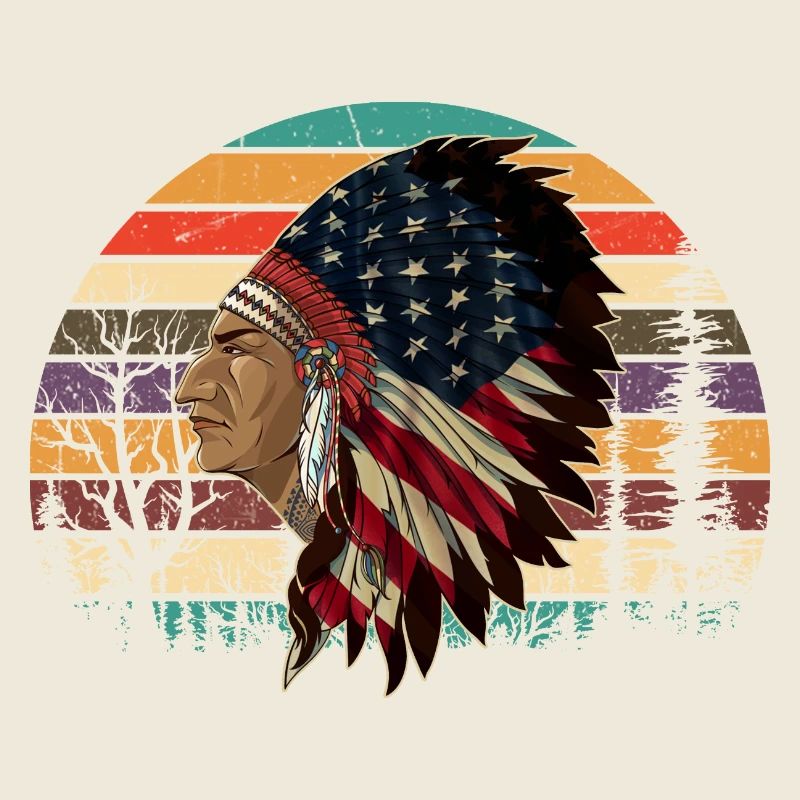 4. Juli Retro Native American