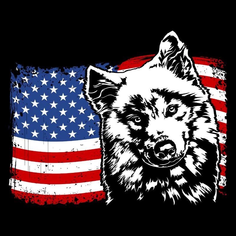 Samoyède Amérique Flag Chien Chiens Wilsigns