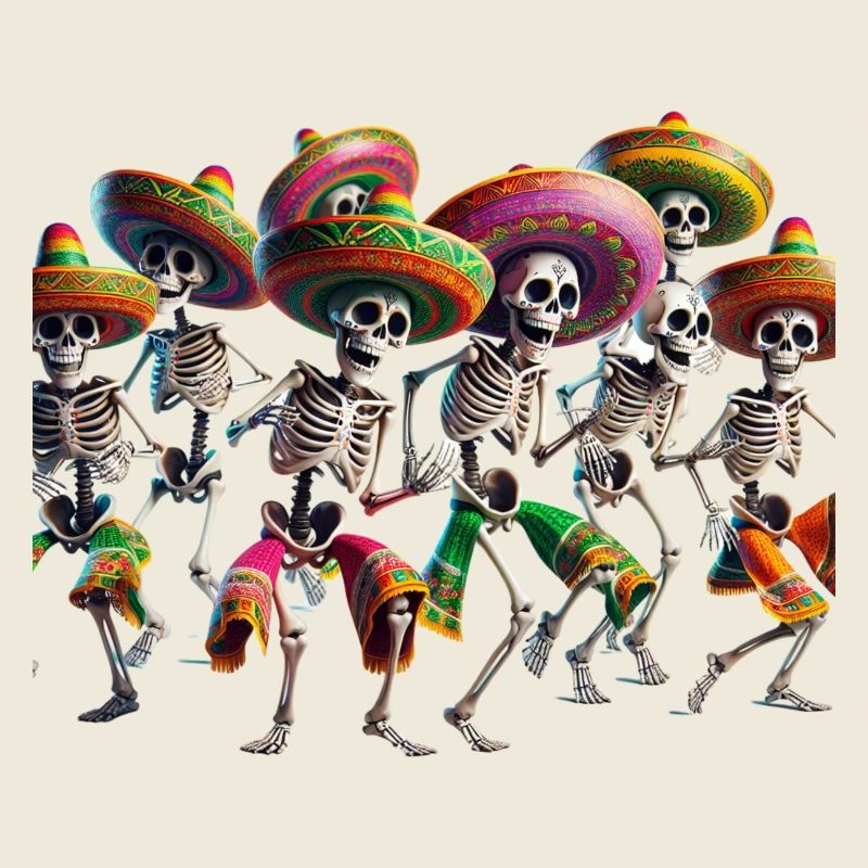 Tanz mit den Geistern in unserem Dancing Skeletons