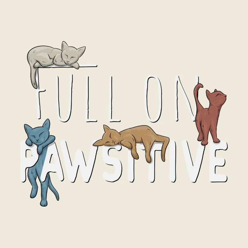 Full On Pawsitive! Chilled Retro Cats Word Game