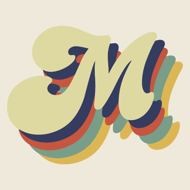 Retro M Buchstabe