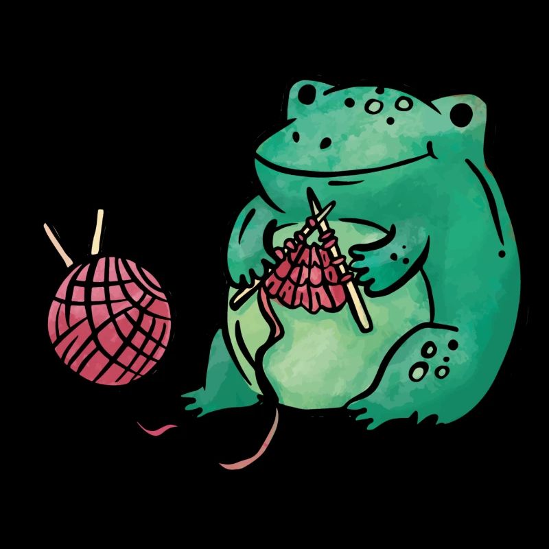 Frog Knitting Handmade