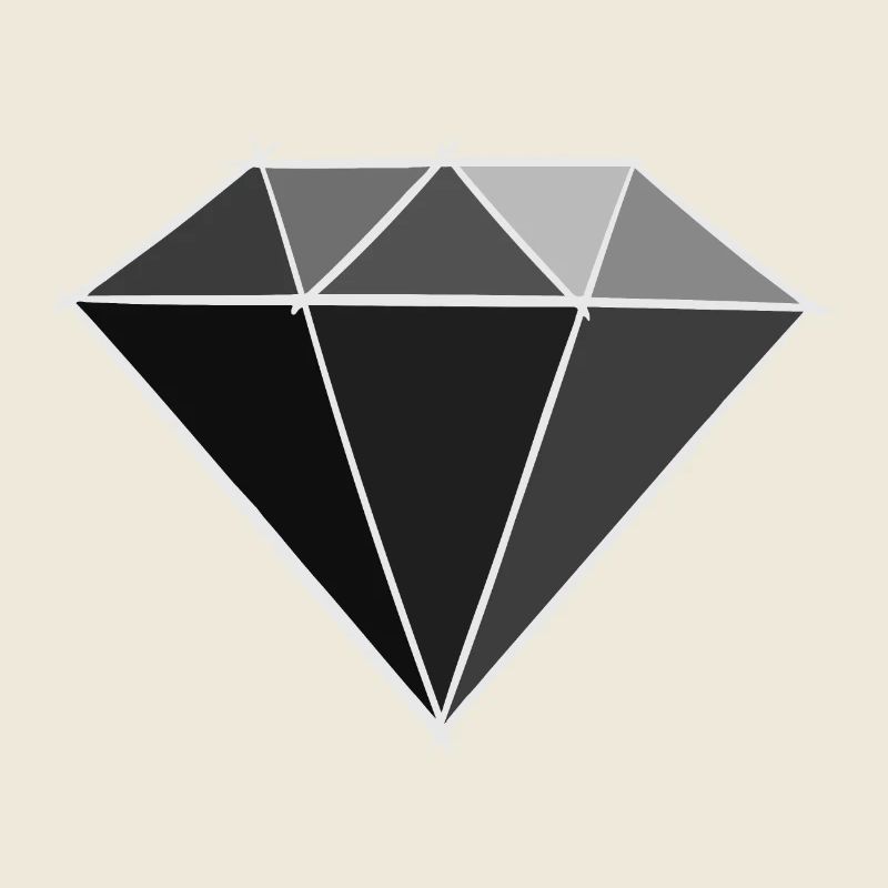 Gemstones: Black Diamond Drawing / Symbol.