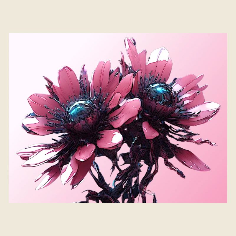 Fleurs cyberpunk