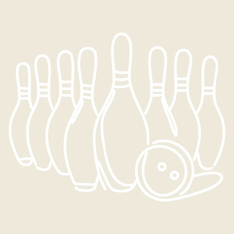 Dessin de boule de quilles de bowling
