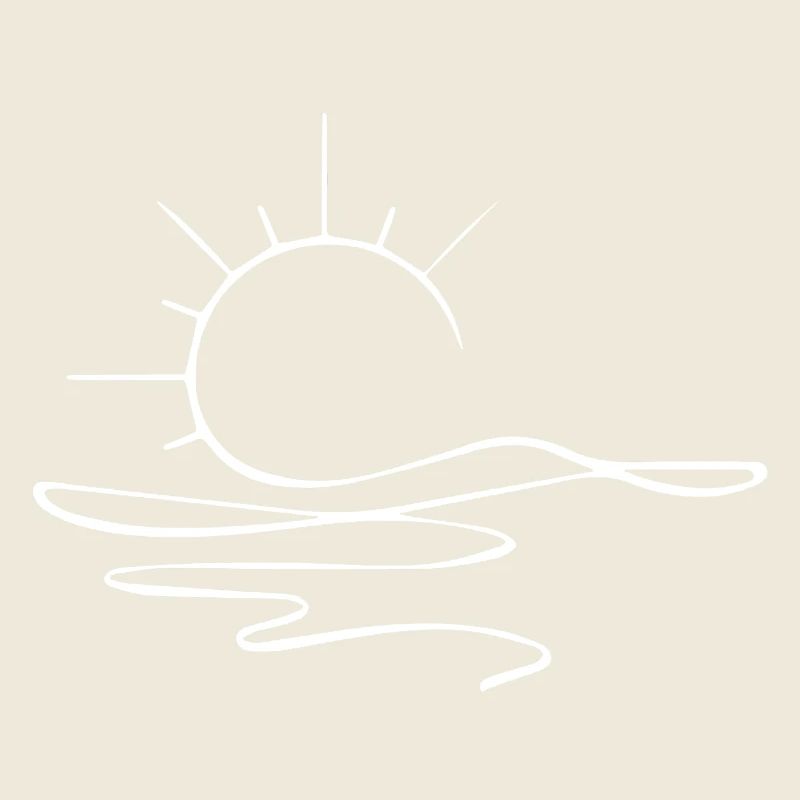 Esquisse du coucher de soleil (blanc)