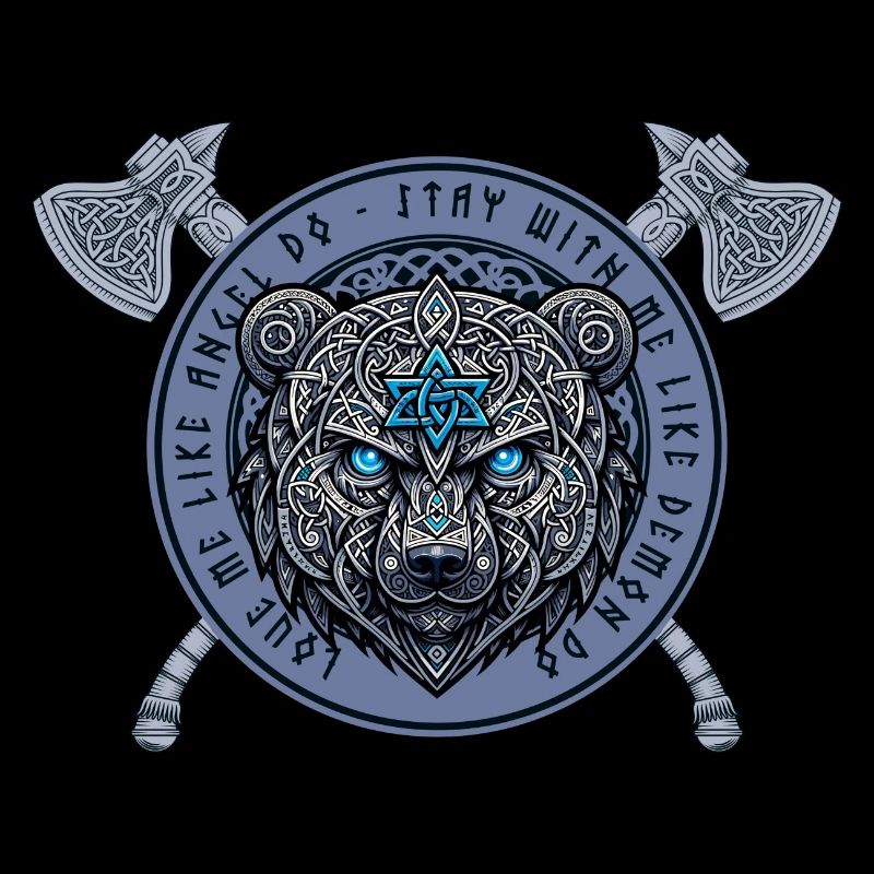 Logo de l’ours viking – Force et protection