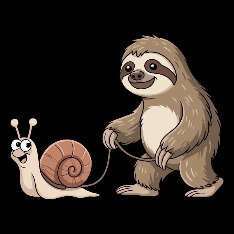 Sloth and snail