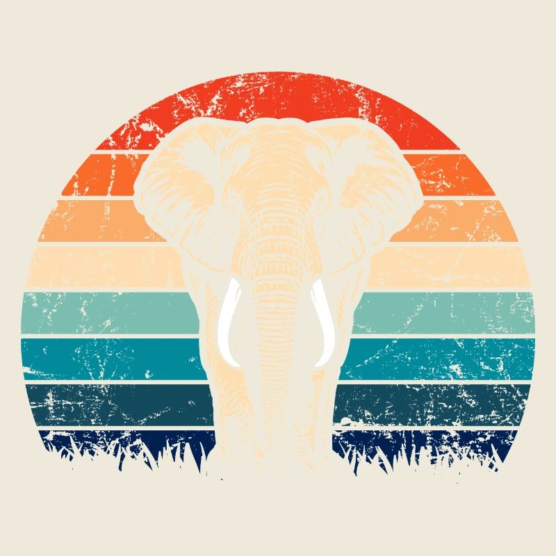 Elefant - Großwild, Stoßzahn, Elfenbein sunset