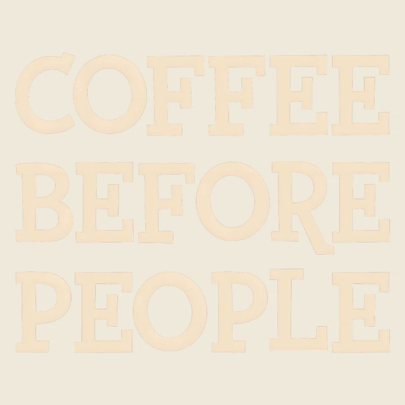 Le café avant les gens Conception typographique