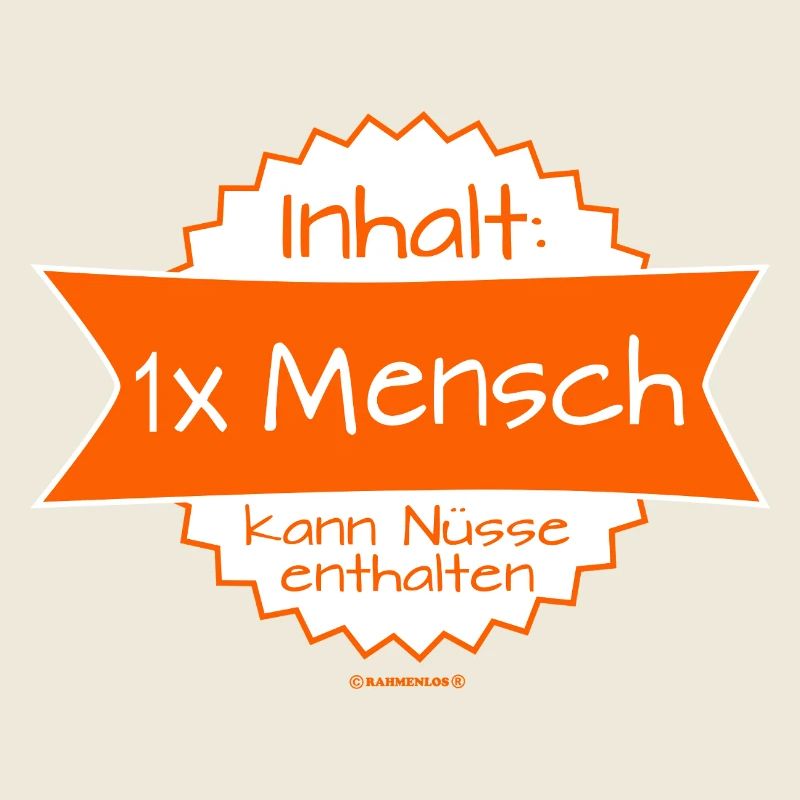 Humoristisches Mensch-Logo mit Botschaft