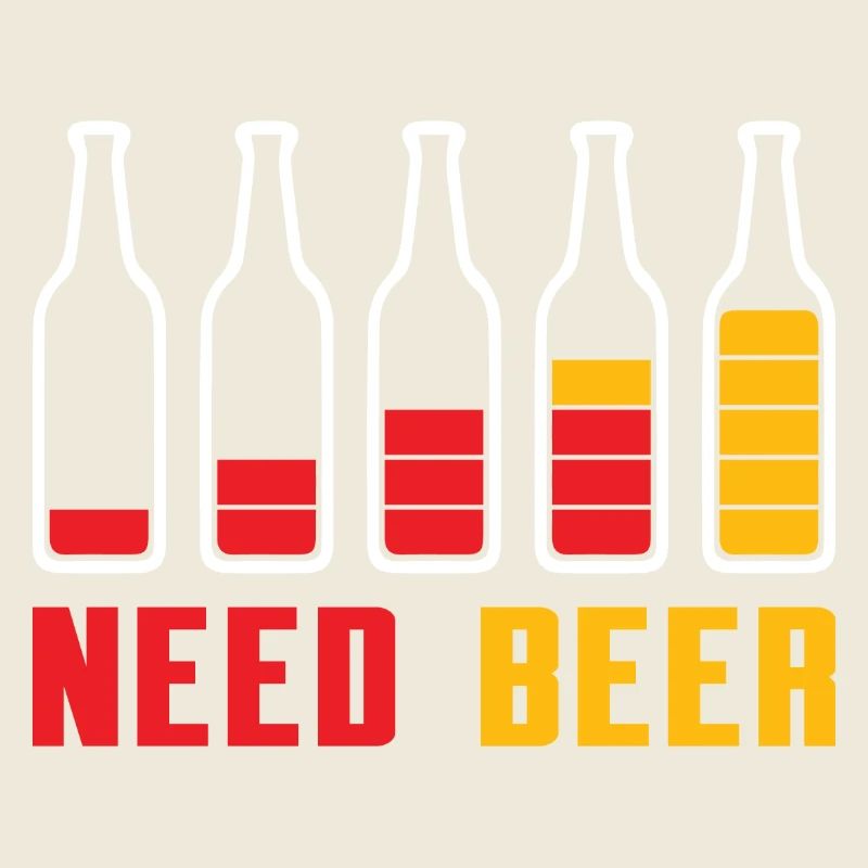 Minimalist Bierflaschen mit Farbverlauf